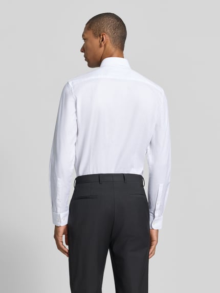 Jake*s Slim Fit Businesshemd aus reiner Baumwolle Weiss 5