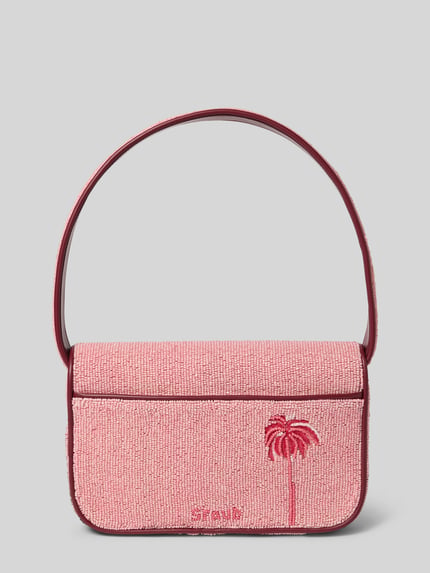 Staud Handtasche mit Pailletten Modell 'TOMMY' Hellrot 4