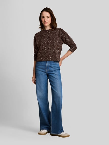 Tom Tailor Denim relaxed fit sweatshirt van katoenmix Zwart - 1