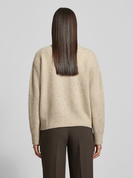 Samsøe Samsøe Strickpullover mit gerippten Abschlüssen Modell 'SAMELODY' Sand Melange 5