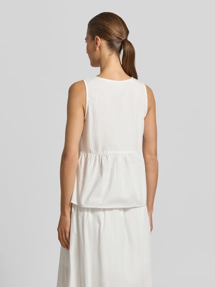 Selected Regular Fit Blusentop aus reiner Baumwolle Modell 'BLAIR' Weiss 5