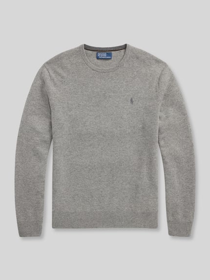 Polo Ralph Lauren Regular Fit Pullover aus reiner Wolle Mittelgrau 2