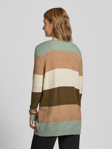 ONLY Regular Fit Cardigan aus Viskose-Mix Modell 'LESLY' Schilf Melange 5