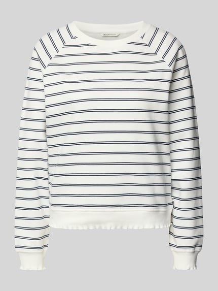 Tom Tailor Denim Regular Fit Sweatshirt aus Baumwoll-Mix Weiss 2