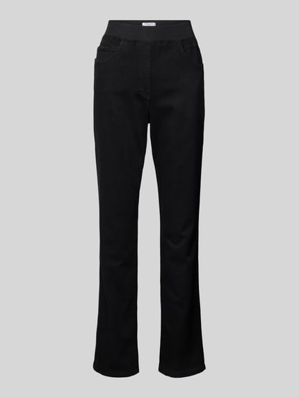 Raphaela By Brax Straight Fit Jeans mit elastischem Bund Black 2