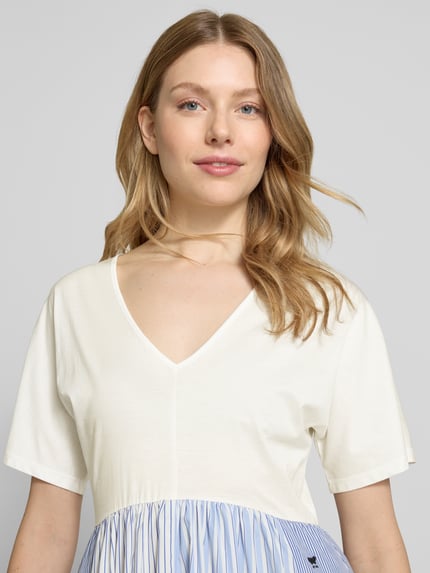Weekend Max Mara Maxikleid mit V-Ausschnitt Modell 'BRONZO' Weiss 3