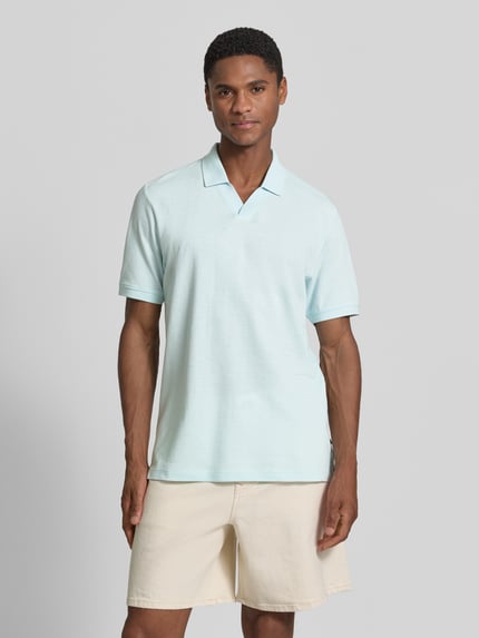 s.Oliver RED LABEL Koszulka polo o kroju regular fit z mieszanki bawełny Turkusowy 4