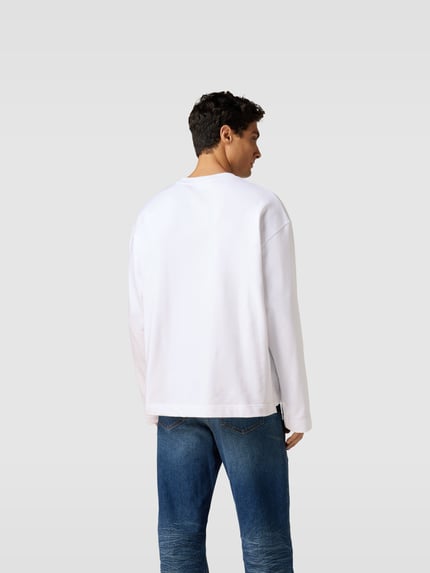 Diesel Bluza o kroju oversized z detalem z logo Biały 5