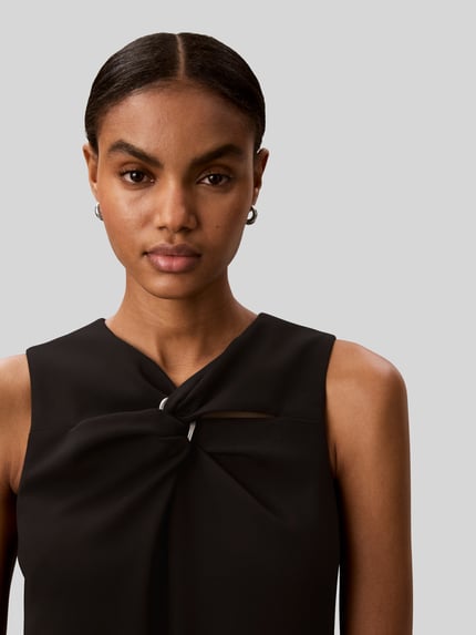 Calvin Klein Womenswear Kombinezon o kroju regular fit z wiązanym detalem Czarny 3