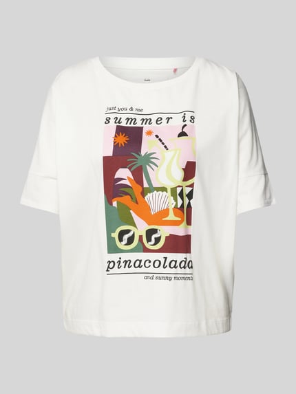 LIEBLINGSSTÜCK T-shirt z okrągłym dekoltem model ‘Dacina’ Złamany biały 2