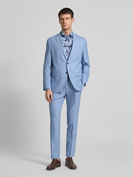 ETERNA Modern Fit Business-Hemd mit Knopfleiste Bleu 1