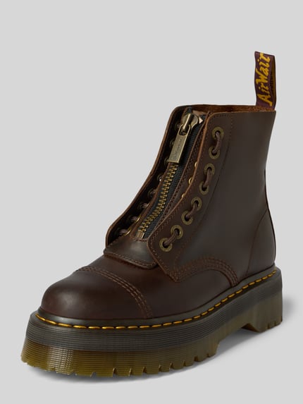 Dr. Martens Boots van leer met labeldetail, model 'Sinclair' Donkerbruin - 1