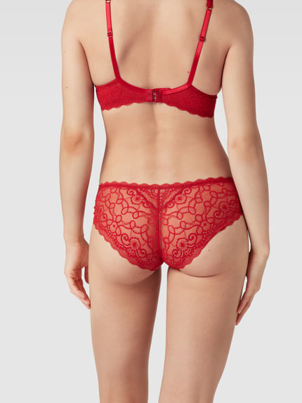 Mey Heupslip met kanten inzet Rood - 5