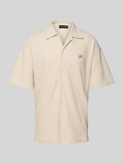 PEGADOR Regular Fit Freizeithemd mit Label-Stitching Modell 'LIBCO' Offwhite 2