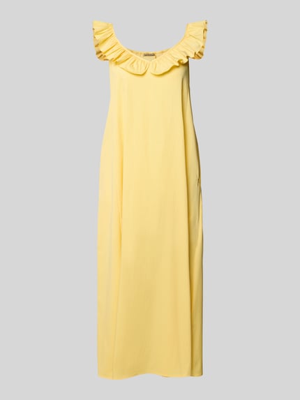Smith and Soul Midi-jurk met ruches Pastelgeel - 2