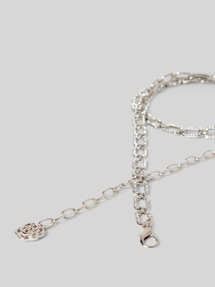 Vanzetti Kettingceintuur met karabijnsluiting Zilver - 3