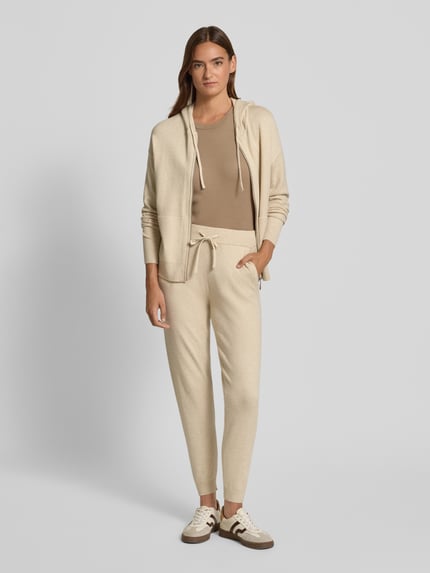 Christian Berg Woman Slim Fit Sweatpants aus Viskose-Mix Beige Melange 1