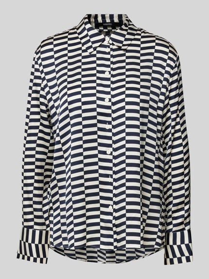 someday. Regular Fit Bluse mit durchgehender Knopfleiste Modell 'Zphere' Blau 2