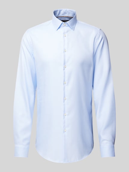 Jake*s Slim Fit Businesshemd mit extra langem Arm Bleu 2