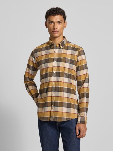 Barbour Tailored fit vrijetijdsoverhemd van puur katoen Leem - 4