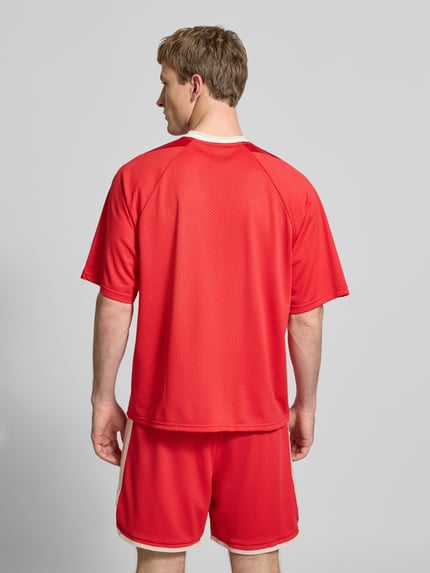 adidas Sportswear Regular Fit Sport T-Shirt mit Label Print Rot 5