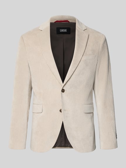 Slim Fit 2-Knopf-Sakko aus Cord Modell 'DATA' Shop The Look MANNEQUINE
