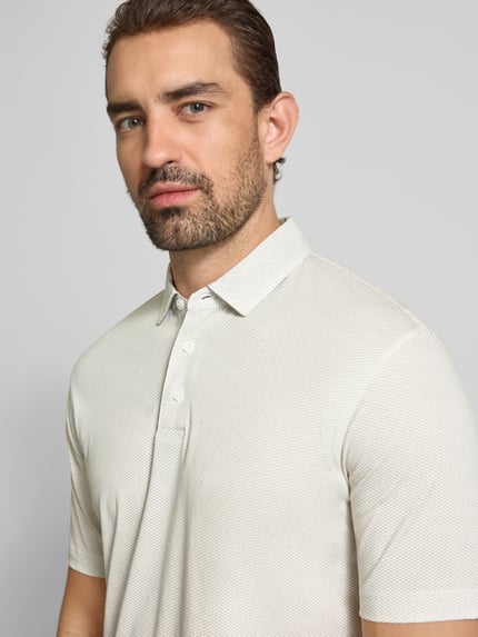 Armani Exchange Poloshirt mit kurzer Knopfleiste Offwhite 3