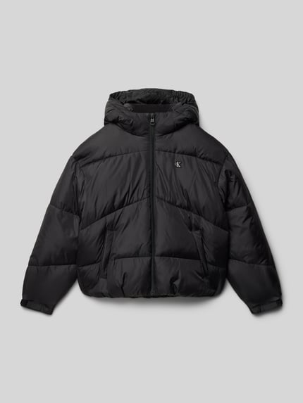 Calvin Klein Jeans Kurtka pikowana z naszywką z logo Czarny 1