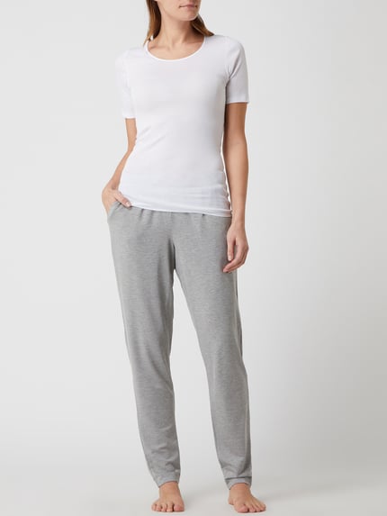 HANRO T-Shirt aus Baumwolle Modell 'Cotton Seamless' Weiss 1