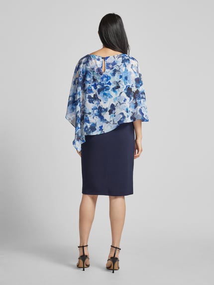 Vera Mont Knielanges Cocktailkleid im Double-Layer-Look Blau 5