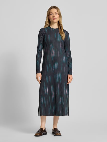 Jake*s Casual Midi-jurk met plissévouwen Zwart - 4