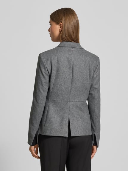 BOSS Żakiet o kroju slim fit z mieszanki wełny i lyocellu model ‘JIA9’ Jasnoszary melanż 5