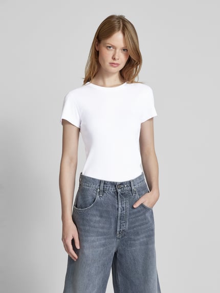 DRYKORN Slim Fit T-Shirt mit Rundhalsausschnitt Modell 'KOALE' Weiss 4