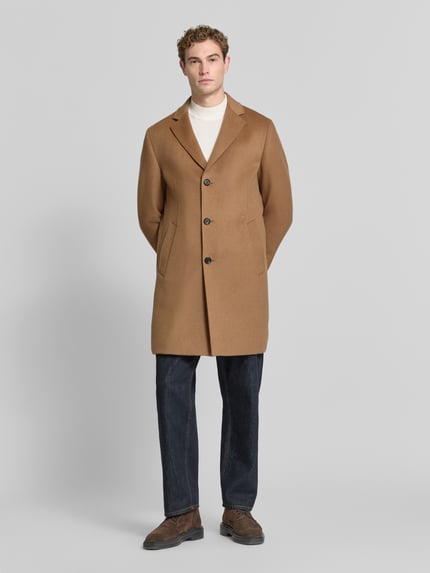 bugatti Mantel mit Reverskragen und Eingrifftaschen Camel 1