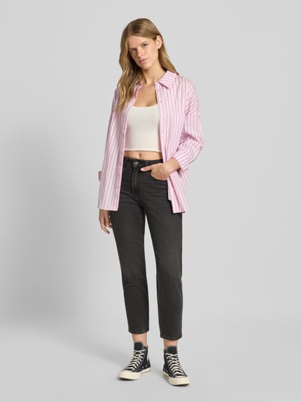 ONLY Straight Fit Jeans aus Baumwoll-Mix Modell 'EMILY' Black 1