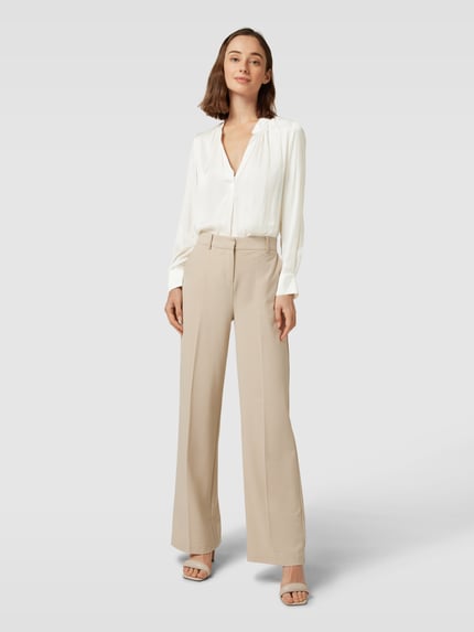 Zadig&Voltaire Blouseshirt van satijn met tuniekkraag Ecru - 1