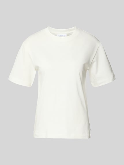 Produktfoto, Regular Fit T-Shirt aus reiner Baumwolle von Marc O'Polo Denim, Damen T-Shirt, Optik: Unifarben, Rundhals, Kurzarm, glatte Struktur