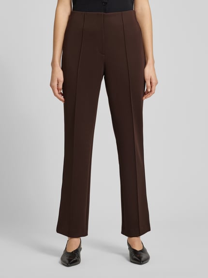 s.Oliver BLACK LABEL Smalle broek met elastische band Donkerbruin - 4