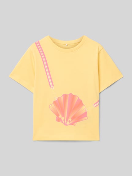 NAME IT T-shirt met motiefprint, model 'JASSA' Lichtgeel - 1