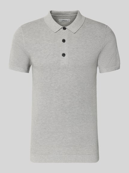 s.Oliver RED LABEL Regular Fit Poloshirt aus reiner Baumwolle Mittelgrau 2