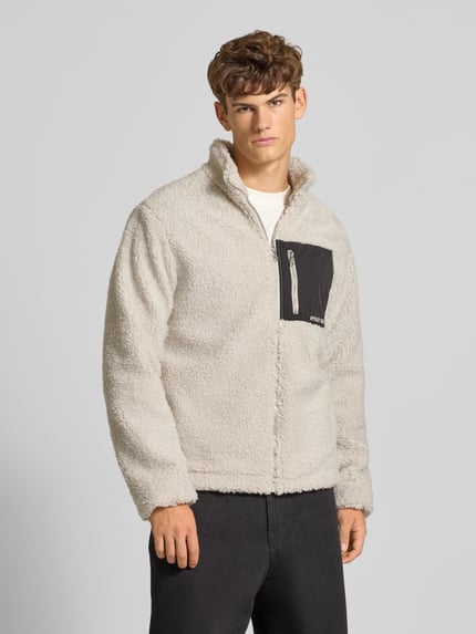 JACK & JONES Teddyjacke mit Stehkragen Hellgrau 4