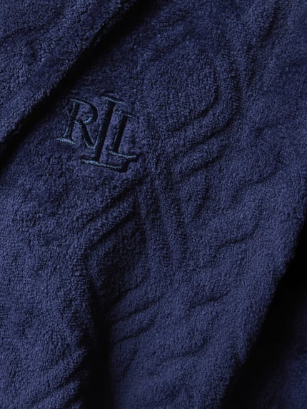 Lauren Ralph Lauren szlafrok o kroju relaxed fit z naszywanymi kieszeniami Ciemnoniebieski 2