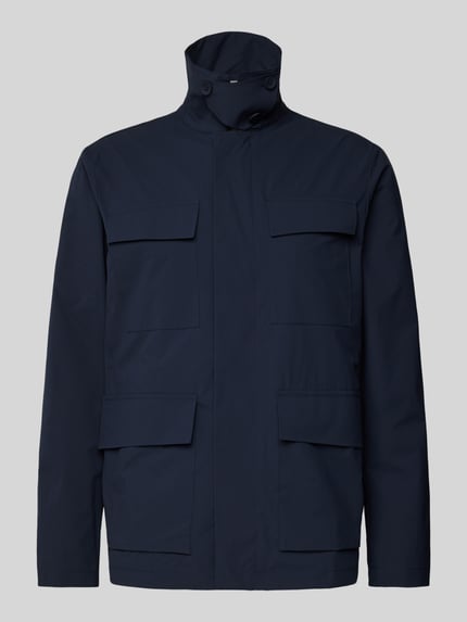 People of Shibuya Jacke mit Stehkragen Modell 'KASUGAI' Marine 2