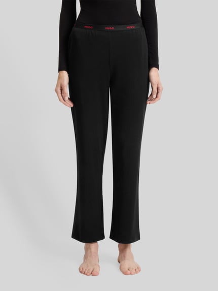 HUGO Regular Fit Pyjama-Hose aus Baumwoll-Jersey-Mix Modell 'STYLE HUGO ID PANTS' Black 4