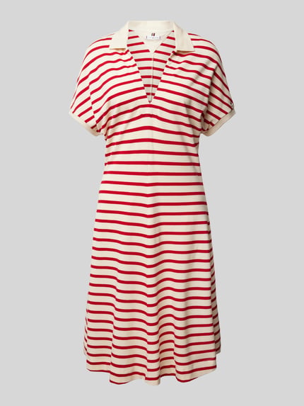 Tommy Hilfiger Sukienka polo mini o taliowanym kroju z mieszanki lyocellu Czerwony 2