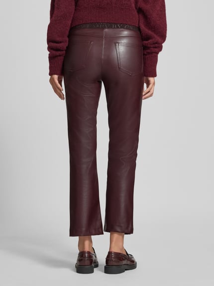 CAMBIO Bootcut Hose in Leder-Optik Modell 'FELICE' Bordeaux 5