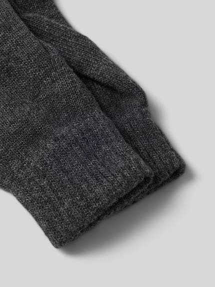 Productfoto, Handschuhe aus Woll-Mix mit Viskose-Anteil van bugatti, grijs, gebreide structuur, elastische boorden, effen design