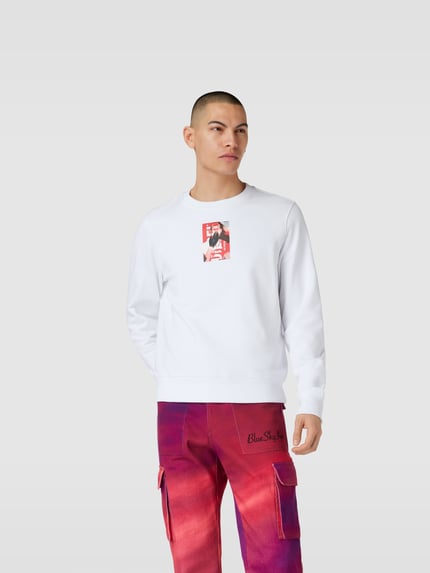 Diesel Bluza z nadrukiem z logo Biały 4
