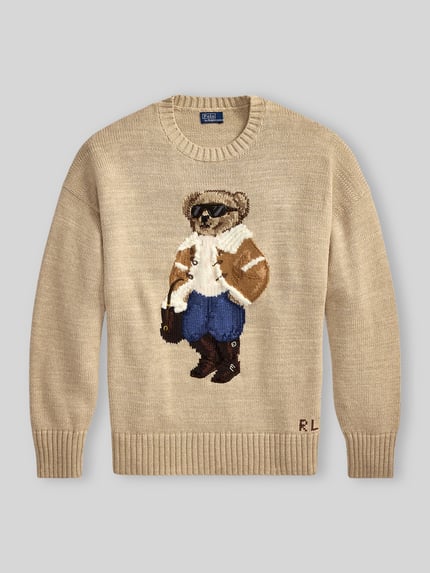 Polo Ralph Lauren Pullover mit Bären-Intarsie Hellbraun 2