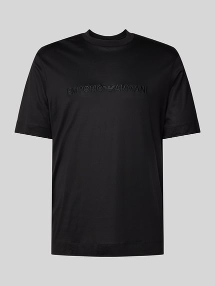 Emporio Armani T-Shirt mit Label-Stitching Black 2